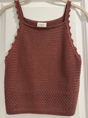 Wilfred by Aritzia Crochet Knit Top